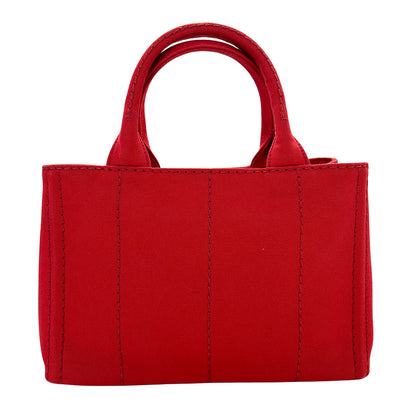 PRADA プラダ カナパ 2wayバッグ レッド 1BG439 キャンバス レディース 【中古】