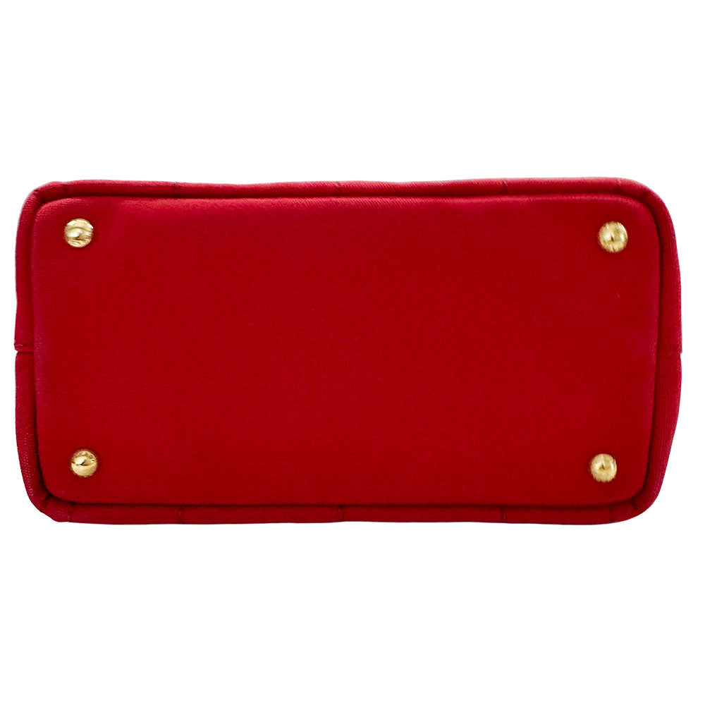 PRADA プラダ カナパ 2wayバッグ レッド 1BG439 キャンバス レディース 【中古】