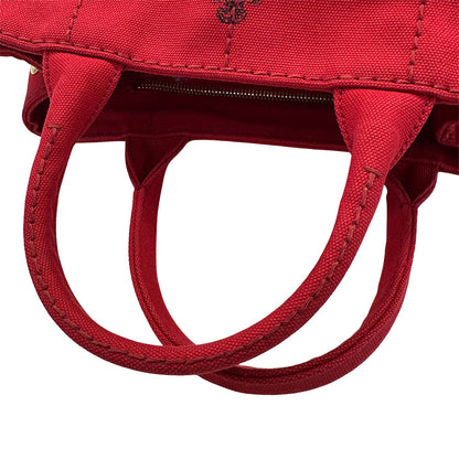 PRADA プラダ カナパ 2wayバッグ レッド 1BG439 キャンバス レディース 【中古】
