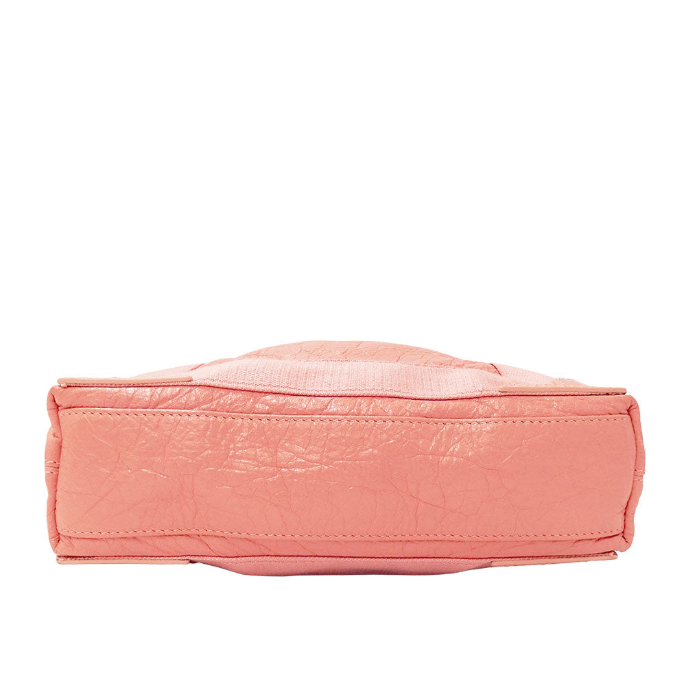 BALENCIAGA バレンシアガ ネイビーカバスXS 2wayバッグ サーモンピンク 390346 レザー レディース 【中古】