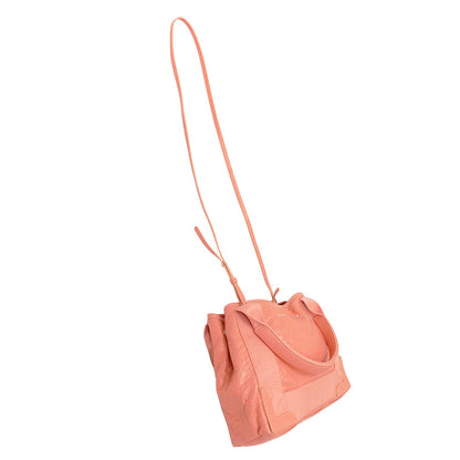 BALENCIAGA バレンシアガ ネイビーカバスXS 2wayバッグ サーモンピンク 390346 レザー レディース 【中古】