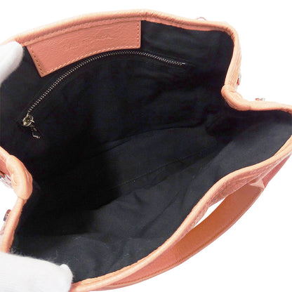 BALENCIAGA バレンシアガ ネイビーカバスXS 2wayバッグ サーモンピンク 390346 レザー レディース 【中古】