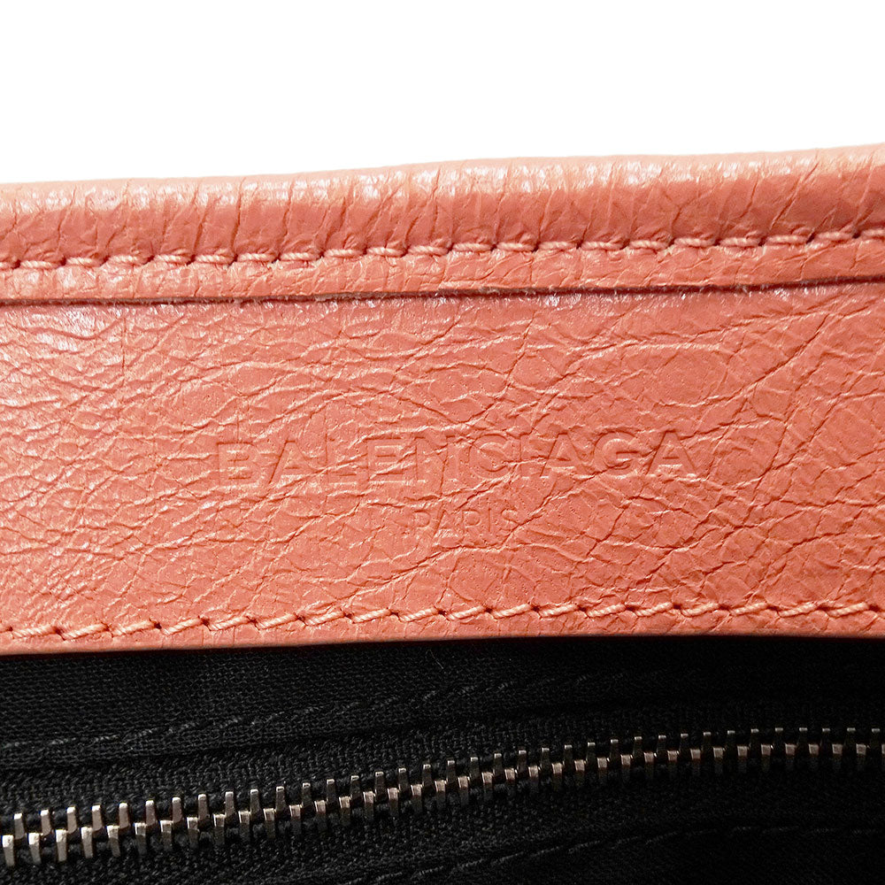 BALENCIAGA バレンシアガ ネイビーカバスXS 2wayバッグ サーモンピンク 390346 レザー レディース 【中古】