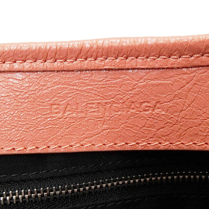 BALENCIAGA バレンシアガ ネイビーカバスXS 2wayバッグ サーモンピンク 390346 レザー レディース 【中古】