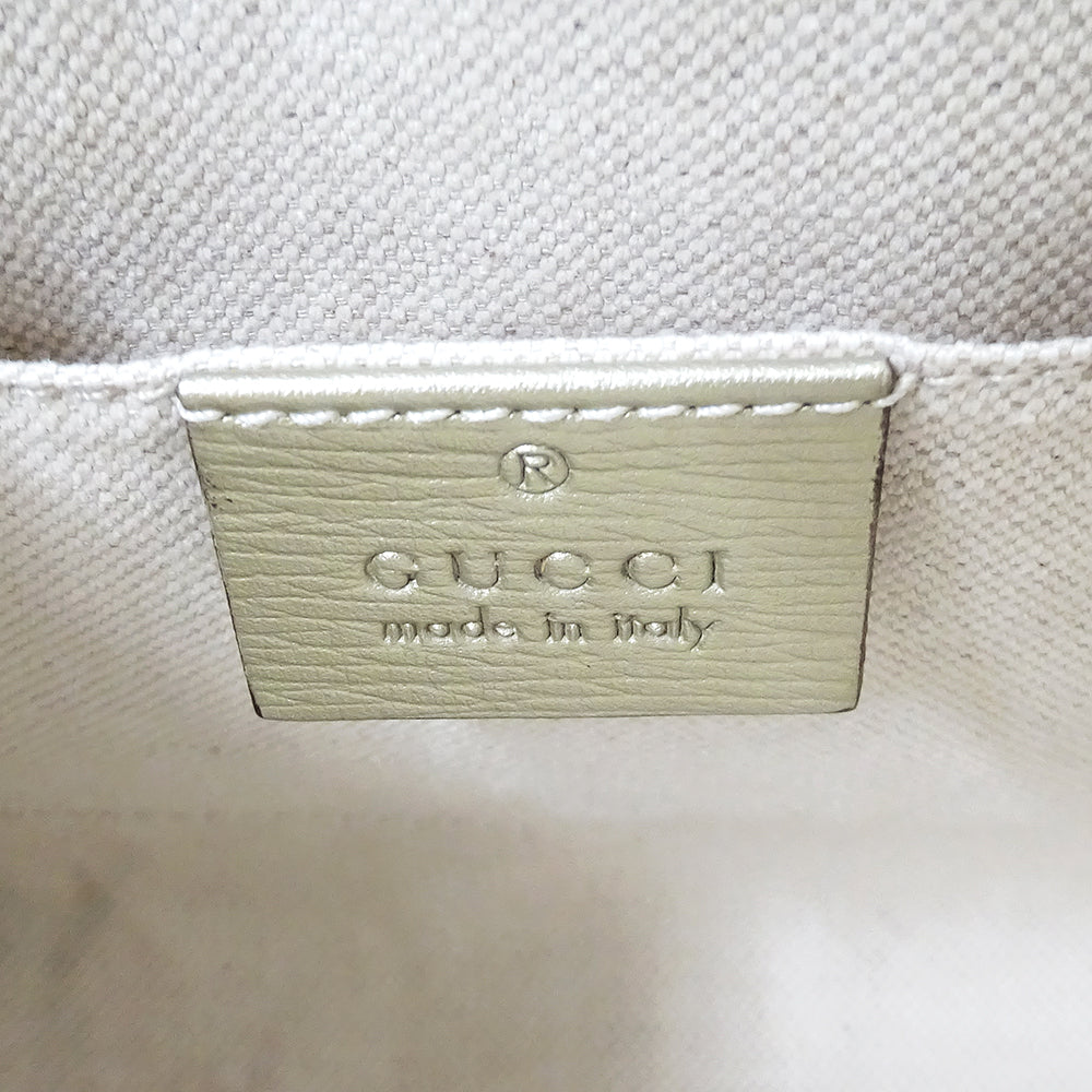GUCCI グッチ 2wayバッグ バンブー ブルームス ミニショッパー ゴールド 368823 レザー レディース 【中古】