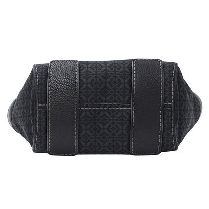 LOEWE ロエベ トートバッグ リピート ブラック ネイビー キャンバス レディース 【中古】
