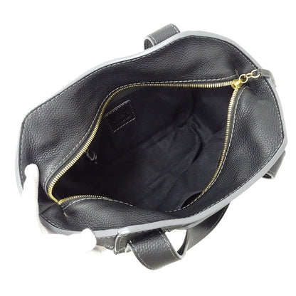 LOEWE ロエベ トートバッグ リピート ブラック ネイビー キャンバス レディース 【中古】