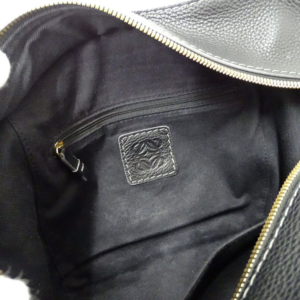 LOEWE ロエベ トートバッグ リピート ブラック ネイビー キャンバス レディース 【中古】