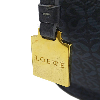LOEWE ロエベ トートバッグ リピート ブラック ネイビー キャンバス レディース 【中古】