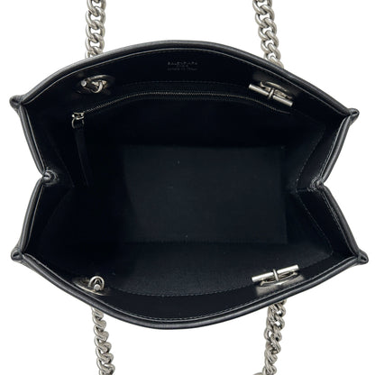 BALENCIAGA バレンシアガ デューティーフリー チェーンバッグ トートバッグ ナチュラル ブラック キャンバス レディース メンズ 【中古】