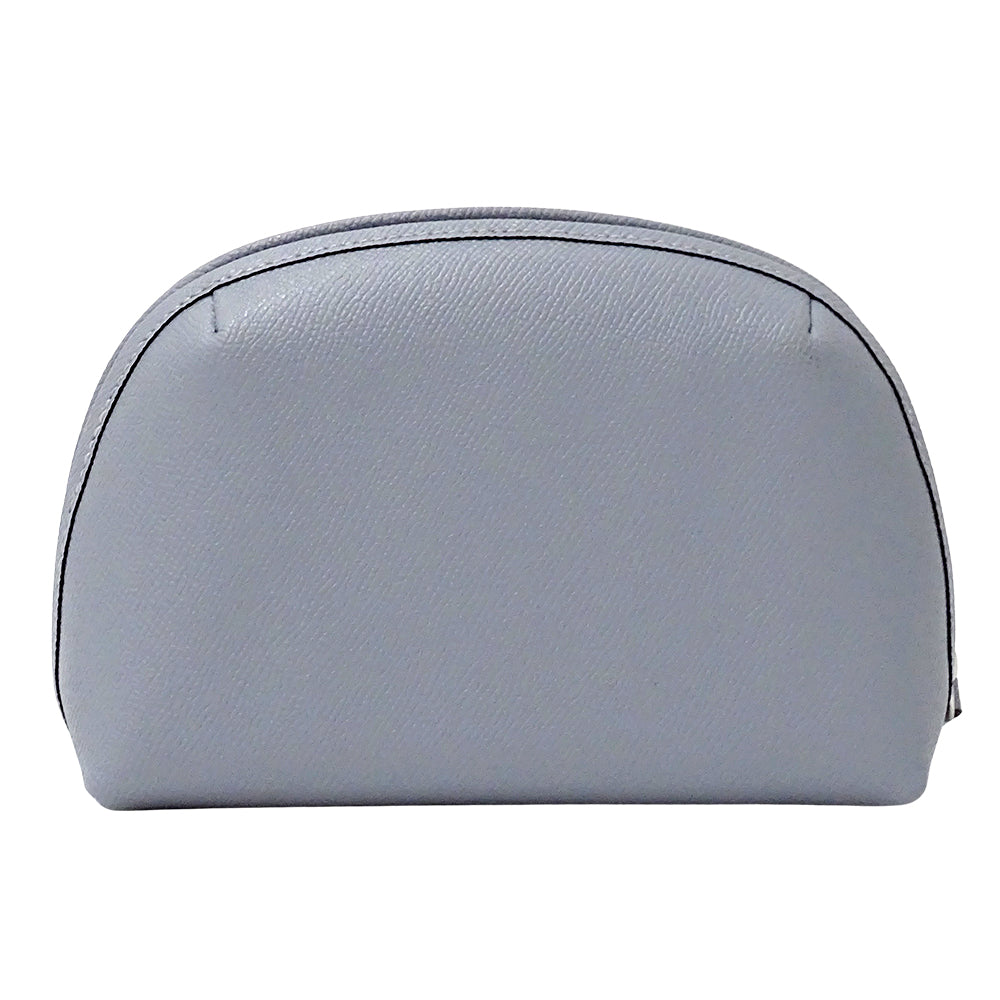 COACH コーチ 化粧ポーチ ライトブルー C3489 レザー レディース 【中古】