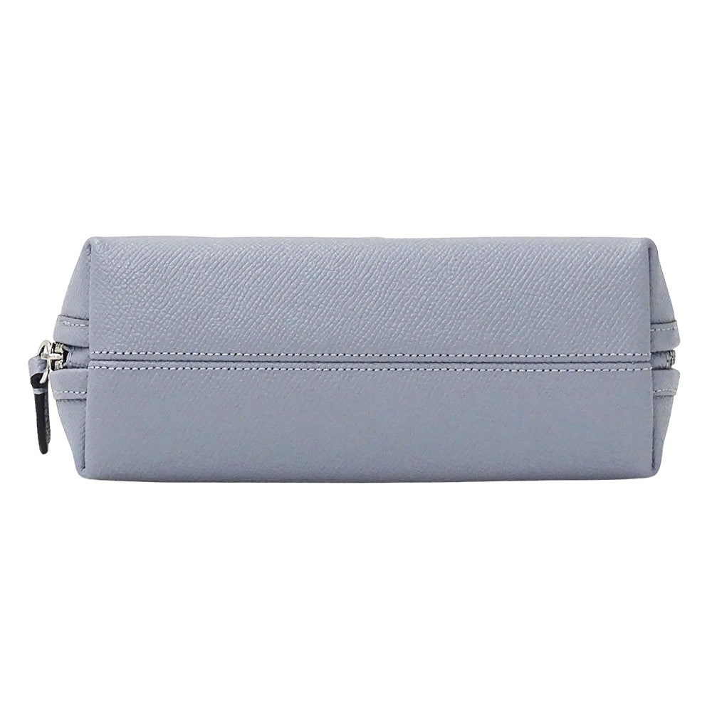 COACH コーチ 化粧ポーチ ライトブルー C3489 レザー レディース 【中古】