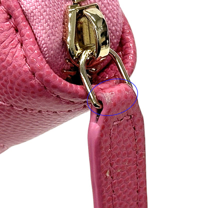 CHANEL シャネル 長財布 マトラッセ ピンク ゴールド金具 キャビアスキン レディース 【中古】
