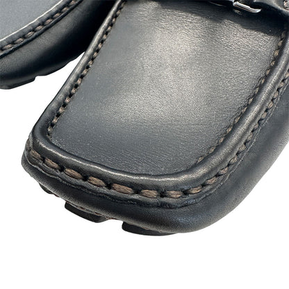 LOUIS VUITTON ルイ・ヴィトン モンテカルロ ドライビングシューズ ローファー ブラック レザー メンズ 【中古】