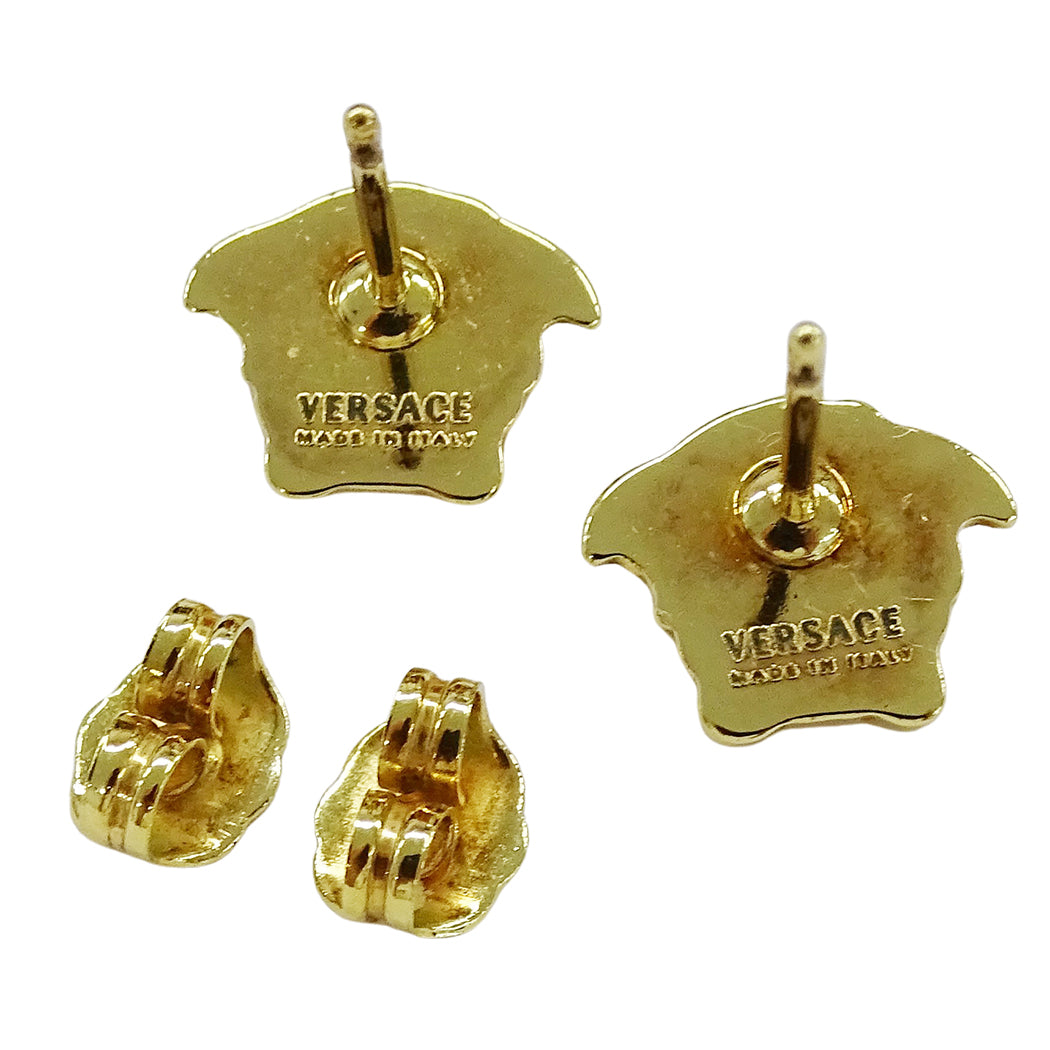 VERSACE ヴェルサーチ メデューサ ピアス GP ゴールド レディース メンズ アクセサリー【中古】