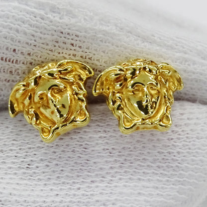 VERSACE ヴェルサーチ メデューサ ピアス GP ゴールド レディース メンズ アクセサリー【中古】