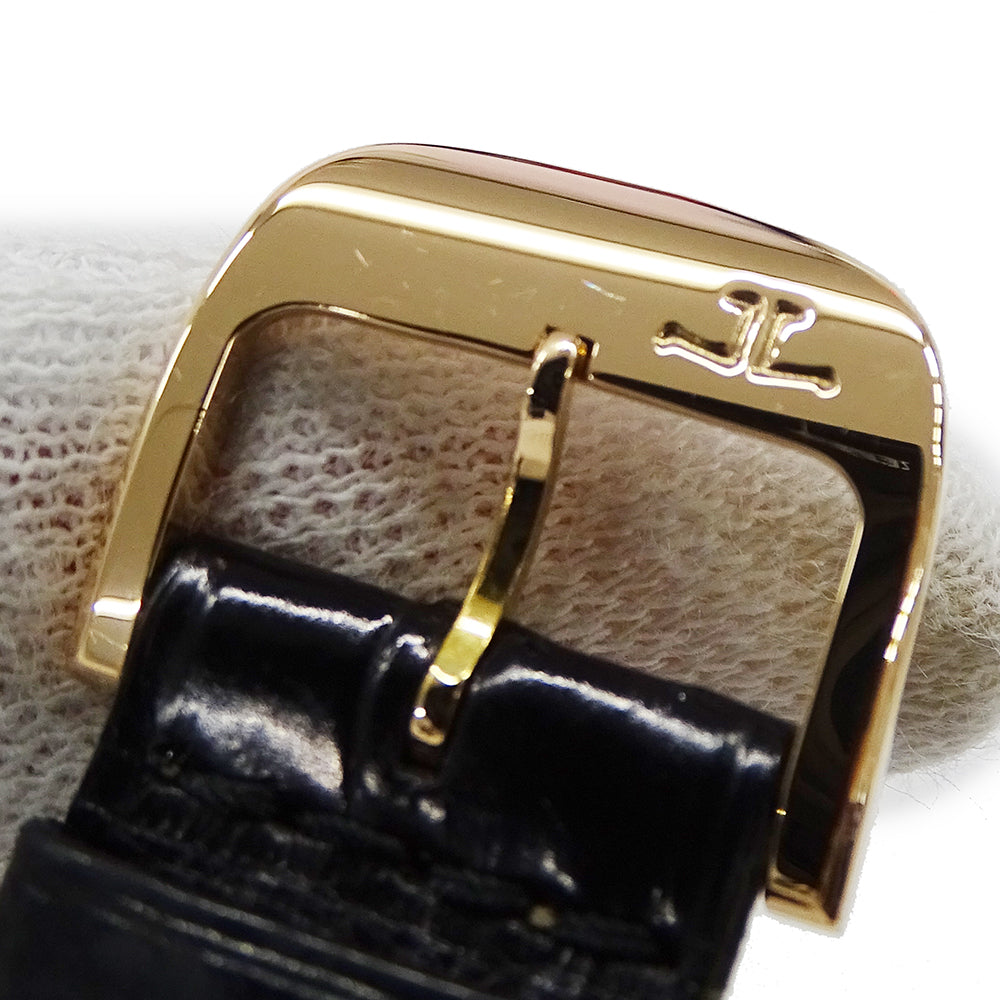 JAEGER-LECOULTRE ジャガー・ルクルト マスターウルトラスリム 145.2.79.S メンズ 腕時計 手巻き 750PG レザー 裏スケ 磨き済み 【中古】