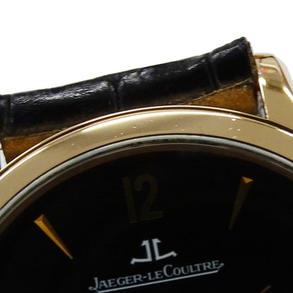 JAEGER-LECOULTRE ジャガー・ルクルト マスターウルトラスリム 145.2.79.S メンズ 腕時計 手巻き 750PG レザー 裏スケ 磨き済み 【中古】