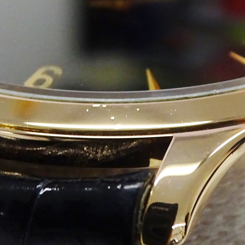 JAEGER-LECOULTRE ジャガー・ルクルト マスターウルトラスリム 145.2.79.S メンズ 腕時計 手巻き 750PG レザー 裏スケ 磨き済み 【中古】