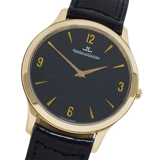 JAEGER-LECOULTRE ジャガー・ルクルト マスターウルトラスリム 145.2.79.S メンズ 腕時計 手巻き 750PG レザー 裏スケ 磨き済み 【中古】