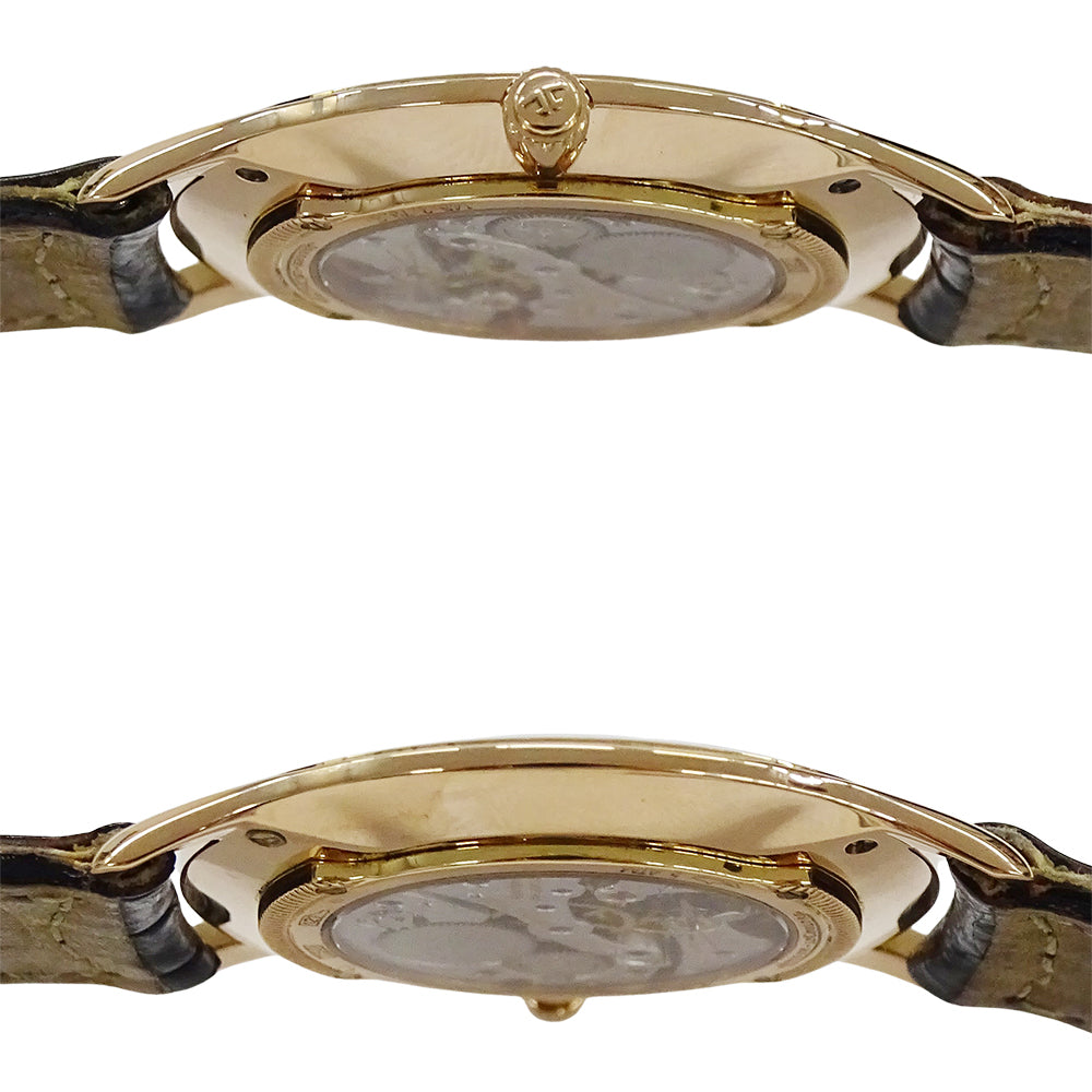 JAEGER-LECOULTRE ジャガー・ルクルト マスターウルトラスリム 145.2.79.S メンズ 腕時計 手巻き 750PG レザー 裏スケ 磨き済み 【中古】