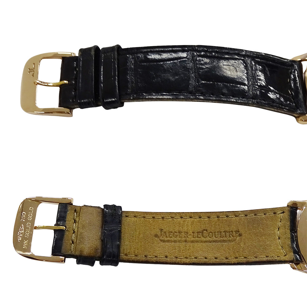 JAEGER-LECOULTRE ジャガー・ルクルト マスターウルトラスリム 145.2.79.S メンズ 腕時計 手巻き 750PG レザー 裏スケ 磨き済み 【中古】