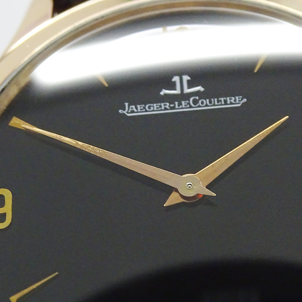 JAEGER-LECOULTRE ジャガー・ルクルト マスターウルトラスリム 145.2.79.S メンズ 腕時計 手巻き 750PG レザー 裏スケ 磨き済み 【中古】
