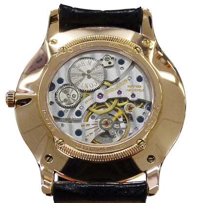 JAEGER-LECOULTRE ジャガー・ルクルト マスターウルトラスリム 145.2.79.S メンズ 腕時計 手巻き 750PG レザー 裏スケ 磨き済み 【中古】