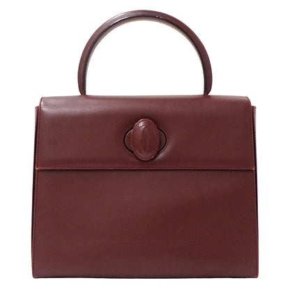 Cartier カルティエ ハンドバッグ マスト ボルドー レザー レディース 【中古】
