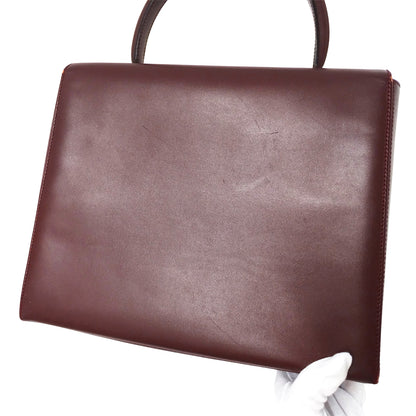 Cartier カルティエ ハンドバッグ マスト ボルドー レザー レディース 【中古】
