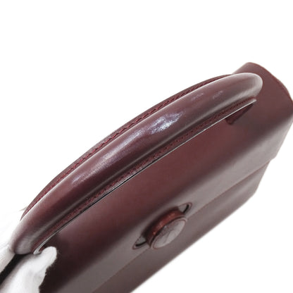 Cartier カルティエ ハンドバッグ マスト ボルドー レザー レディース 【中古】