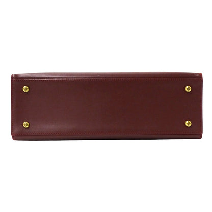 Cartier カルティエ ハンドバッグ マスト ボルドー レザー レディース 【中古】