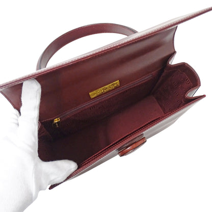 Cartier カルティエ ハンドバッグ マスト ボルドー レザー レディース 【中古】