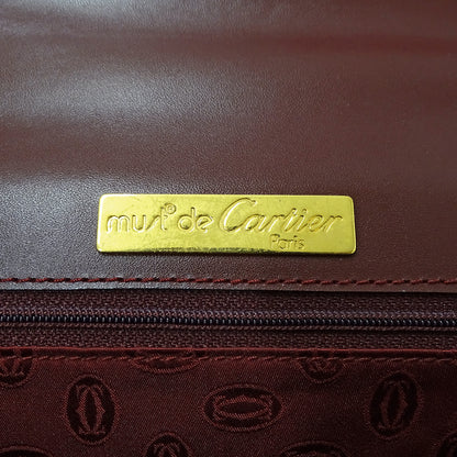 Cartier カルティエ ハンドバッグ マスト ボルドー レザー レディース 【中古】