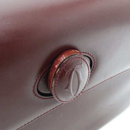 Cartier カルティエ ハンドバッグ マスト ボルドー レザー レディース 【中古】