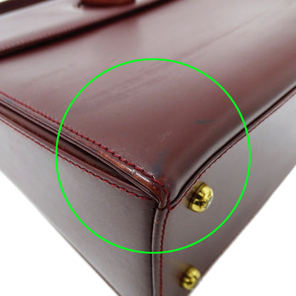 Cartier カルティエ ハンドバッグ マスト ボルドー レザー レディース 【中古】