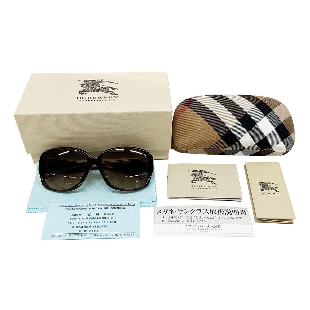 BURBERRY バーバリー サングラス ブラウン B4128-A 3011/13 プラスチック レディース 【中古】