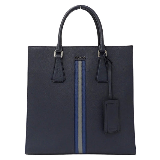 PRADA プラダ トートバッグ ネイビー 2VG083 メンズ 【中古】