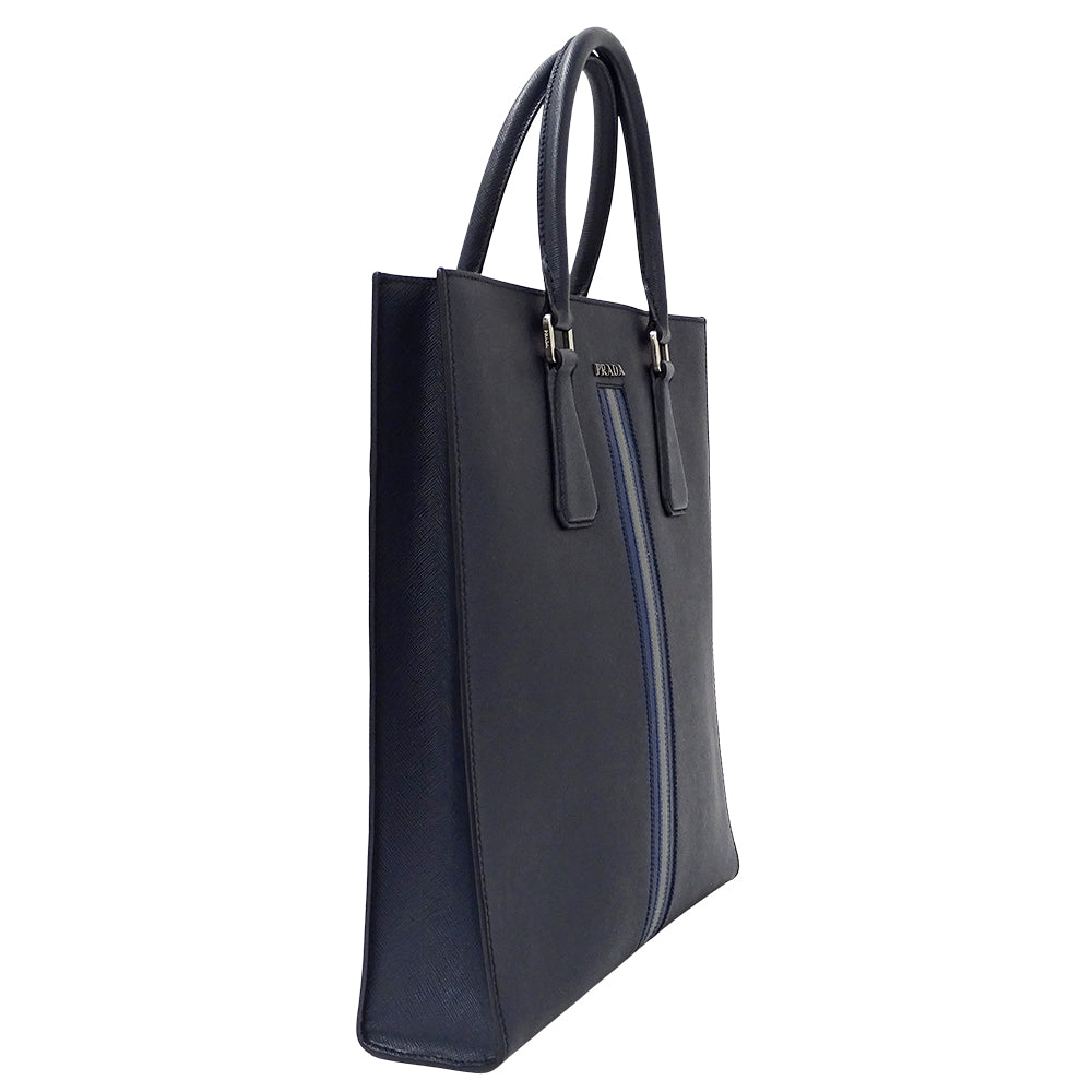 PRADA プラダ トートバッグ ネイビー 2VG083 メンズ 【中古】
