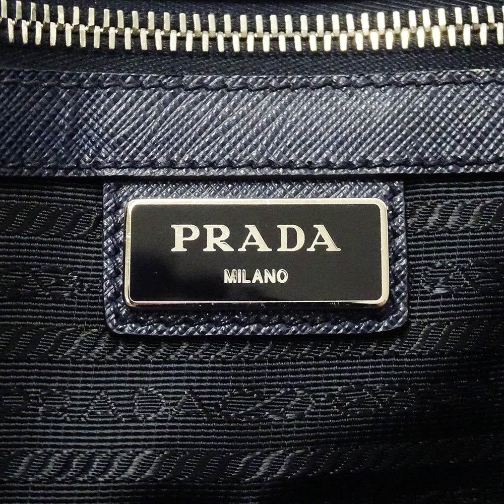 PRADA プラダ トートバッグ ネイビー 2VG083 メンズ 【中古】