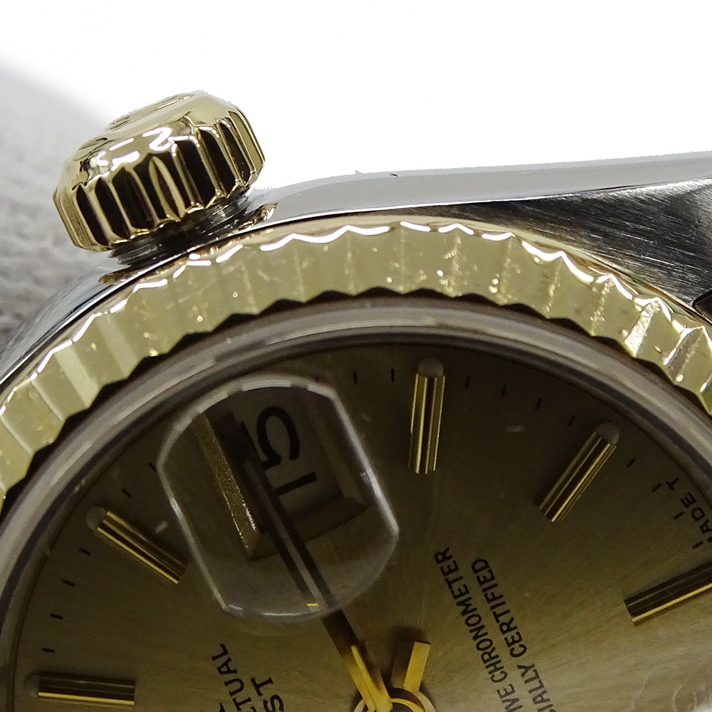 ROLEX ロレックス デイトジャスト 69173 X番 レディース 腕時計 自動巻き AT ステンレス SS ゴールド YG 磨き済み 【中古】