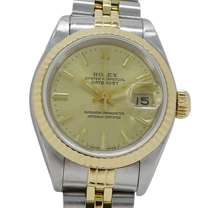 ROLEX ロレックス デイトジャスト 69173 X番 レディース 腕時計 自動巻き AT ステンレス SS ゴールド YG 磨き済み 【中古】