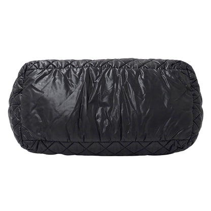 CHANEL シャネル トートバッグ コココクーン トートMM ブラック シルバー金具 A48611 ナイロン レディース 【中古】