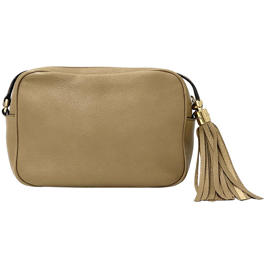 GUCCI グッチ ソーホー ショルダーバッグ インターロッキングG ベージュ 308364 レザー レディース 【中古】