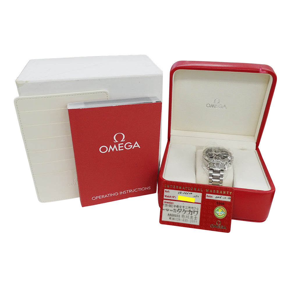 OMEGA オメガ スピードマスター 3513.46 メンズ 腕時計 デイト クロノグラフ 自動巻き AT ステンレス SS ブルーグレー 磨き済み 【中古】