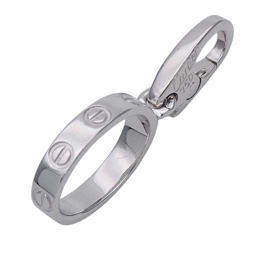 Cartier カルティエ ラブ LOVE ペンダントトップ チャーム 750WG ホワイトゴールド レディース メンズ 磨き済み【中古】