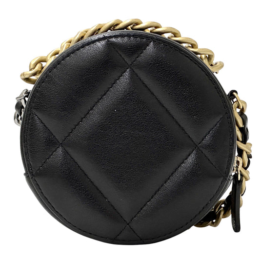CHANEL シャネル ショルダーバッグ シャネル19 ブラック ゴールド金具 ラムスキン レディース 【中古】