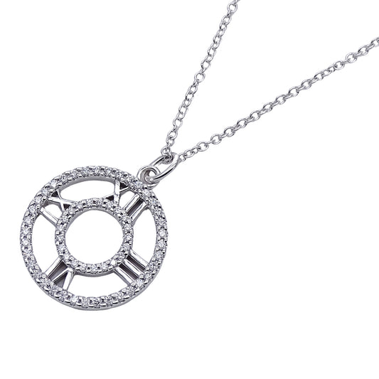 TIFFANY&Co. ティファニー アトラス オープン メダリオン ネックレス 750WG ダイヤモンド ホワイトゴールド レディース 磨き済み【中古】