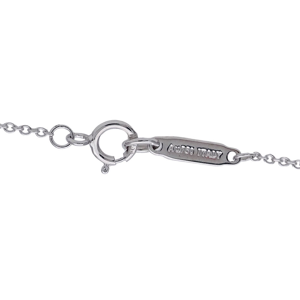 TIFFANY&Co. ティファニー アトラス オープン メダリオン ネックレス 750WG ダイヤモンド ホワイトゴールド レディース 磨き済み【中古】
