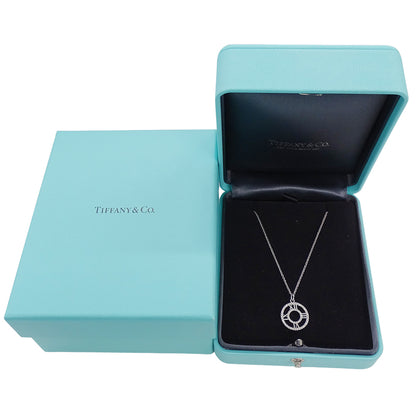 TIFFANY&Co. ティファニー アトラス オープン メダリオン ネックレス 750WG ダイヤモンド ホワイトゴールド レディース 磨き済み【中古】